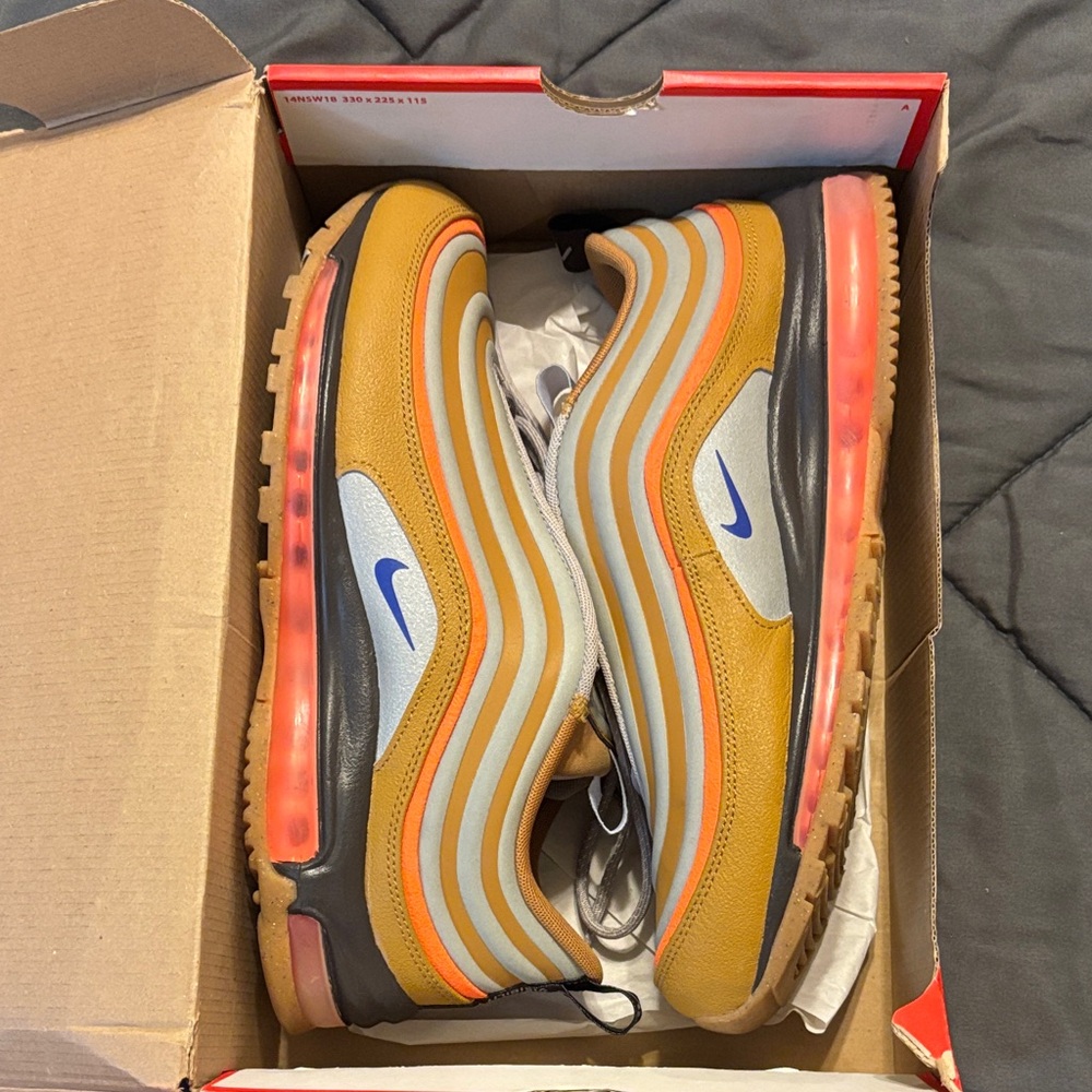 Nike Men’s Air Max 97 Style Sneakers - Yellow/Orange/Blue